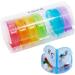 Twice-a-Day Daily Pill Organizer - Weekly AM/PM Round Medicine Box - 7 Day Vitamin Container for Fish Oils - Buy Online on GoSupps.com
