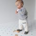Dotty Fish Soft Leather Baby Shoes | Non-Slip Suede Soles | Soft Grey | 0-6 Months to 4-5 Years - Buy Online on GoSupps.com