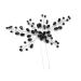 Lurrose bridal wedding elegant hairpin crystal rhinestone hairpins clips hair accessories for women girls black