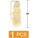 Ponytail Extension Long Curly Wave | Synthetic Hairpiece 24 inch | Heat Resistant Wrap Around Ponytail for Women - Prinfantasy MW132 - Buy Online on GoSupps.com