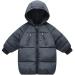 LANBAOSI Kids Winter Long Coats with Hooded Light Puffer Coat Warm Padded Jacket for Baby Boys Girls Toddler Navy blue 4 Years
