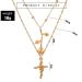 Buy fxmimior 2 Tier Bohemia Rose Flower Cross Necklace - Elegant Long Layered Pendant & Choker for Women | International Shipping Available - Buy Online on GoSupps.com