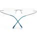 Rimless Titanium Reading Glasses +3.50 - Super Light Unisex Reading Aid - Buy Online on GoSupps.com