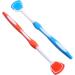 Minkissy 8-Piece Tongue Cleaning Brush Set | Plastic Scraping Tools for Adults | Blue & Orange Tongue Scrapers (19.5x3x0.6cm) - Improve Oral Hygiene - Buy Online on GoSupps.com