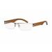 SHINU+2.50 Computer Reading Glasses for Men Blue Light Blocking Wooden Frame Glasses-2739(C1 -150