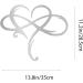 Yardenfun 2 Pcs Wrought Iron Heart Pendant Vintage Signs Love Sign Wall Art Wedding Sign Hollow Pendant Silver - Buy Online on GoSupps.com
