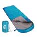 Sleeping Bag 3 Seasons (Summer, Spring, Fall) Warm & Cool Weather - Lightweight,Waterproof Indoor & Outdoor Use for Kids, Teens & Adults for Hiking and Camping Blue Single