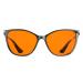 BloomoAK-99 % blue light-blocking glasses gaming goggle-free-free-anti-fatigue suitable for screens games television orange-99 %-cat's eye black litter eye