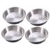 LIFKOME Vinegar Dish 4 Pcs Dish Round Ketchup Stainless Steel Metal Portion Cups 7X7X2CMx2pcs Silverx2pcs
