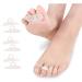 CAREOR 6 Pieces Hammer Toe Cushion - Hammer Toe Gel Pads Corrector & Straightener for Curled Curved Claw & Mallet Toe Relief - Right & Left Gel Support Crest Cushion (White)