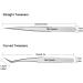 Ms.Queen Professional Eyelash Extension Tweezers Set - Straight and Curved Pointed Precision Crafted Tweezers for 3D-6D Volume False Eyelashes Extensions - 2 Pcs with Aluminum Storage Case - Buy Online on GoSupps.com
