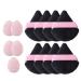 13 powder with black triangle pink finger powder puff set for everyday use makeup setting SHE103-13black