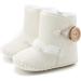 Sonsage Infant Baby Snow Boots | Anti-Skid Sole Ankle Booties | Winter Warm Crib Shoes | 12-18 Months | White - Buy Online on GoSupps.com