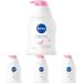 NIVEA intimo waschlotion sensitive (250 ml) intimate washing gel with lactic acid chamomile extract and panthenol intimate wash lotion for sensitive skin (pack with 4) 235.3 g (4 Pack) single