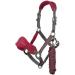 LeMieux Vogue Fleece Headcollar & Leadrope Halter - Cob Burgundy/Navy | International Shipping - Buy Online on GoSupps.com