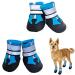 Neuwee dog shoes 4-Set waterproof dog shoes anti-slip dog depth with reflective strap rain shoes dog boots paw protection for small medium-sized large dogs (S blue) S blue