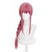 Long Pink Braids Wig for Makima Cosplay - Anime Braided Wig with Bangs for Chainsaw Man Halloween Party + Free Cap - Buy Online on GoSupps.com
