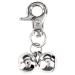 EXPAWLORER Bell Training Charm Pendants Jewelry for Pet Dog Cat Necklace Collar 2 bells Silver