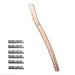 Yoezuo eyebrows shaver eyebrow razor with 6 blades reusable facial razors suitable for men & women face eyebrows (rose gold)