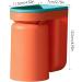 Anximt Toothbrush Mug Wall Holder - Punch-Free Self-Adhesive Bathroom Organizer with 2 Cups for Toothpaste & Razor - Orange - Buy Online on GoSupps.com