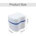 Buy Dental Third Teeth Storage Box - 2 Piece Prosthesis Cup with Filter Basket | Durable Orthodontic Dentures Organizer (White/Blue) - International Shipping Available - Buy Online on GoSupps.com