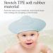 Adjustable Silicone Baby Shower Cap for Infants to Kids (6mo-12yrs) - Haze Blue Jellyfish Design - Buy Online on GoSupps.com
