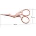 YESTOO Stork Scissors - Professional Stainless Steel Grooming Scissors for Eyebrow, Facial Hair, Dry Skin, Nose Hair - Rose Gold - Buy Online on GoSupps.com
