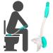 SoulQ Toilet Tissue Aids Tools,Bottom Wiper,Tissue Grip Long Handle Reach Comfort Aid Holder Toilet Paper Toilet Aid Self Wipe Helper