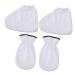 Moufles de Soin la Paraffine pour Mains et Pieds 2 Pi ces Taille Unique Blanc en Polyester et Flanelle Conservation Chaleur Soins Spa Nocturnes
