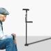 Crutches Crutch Walking Stick Aluminum Alloy Double Walking Stick Illuminated Alarm Anti-Skid Stick Wearable Stick Elderly Supplies Elegant - Buy Online on GoSupps.com