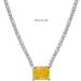 Buy Oralgos Colorful Zirconia Charm Necklace - Fashionable Tennis Choker for Women & Girls | Elegant Yellow Rhinestone Jewelry - Buy Online on GoSupps.com