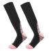 CHEERYMAGIC Compression Socks for Men & Women Graduated Medical Grade Athletic Fit Stockings for Running Sports Nurses Flight Travel A2-JBYSW One Size Pink-S/M