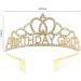 Birthday Girl Crown Happy Birthday Tiara Princess Rhinestone Headband Crystal Headpiece Birthday Party Hair Accessories for Women Girls Silver - Buy Online on GoSupps.com