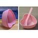 2 Sets Plastic Heart Shaped Facial Mask Mixing Bowl & Spatula - DIY Skin Care Kit for Women - Beauty Salon Essential - Pink & Green - Buy Online on GoSupps.com