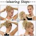 Short Messy Hair Bun Scrunchie in Ash Blond - 25g Hairpiece Ribbon Ponytail Extension - Buy Online on GoSupps.com