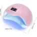 48W UV LED Nail Lamp for Gel Nails Polish | Professional Salon Curing Light with 4 Timer Settings and Sensor | Pink - Buy Online on GoSupps.com