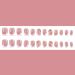 24Pcs Short Square French Tip Press on Nails with Rhinestone Designs - Nude Pink False Acrylic Nails for Women - Buy Online on GoSupps.com
