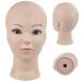 ERSIMAN Bald Training Head Cosmetic Manikin Doll Head for Wigs Making and Display with Free Clamp C02