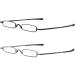 KoKoBin 2-Pack Mini Slim Reading Glasses +3.50 - Unisex Spring Hinge Metal Visual Aid with Case for Enhanced Reading Comfort - Buy Online on GoSupps.com