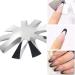 Easy French Smile Cut Line Edge Nail Cutter Acrylic Easy French Smile Cut V Line Tips Manicure Edge Trimmer Almond Shape Pro 9 Size Nail Art Template Tool 3Pcs - Buy Online on GoSupps.com