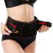 Double adjustable lumbar support belts self -heating steel plate for pain relief injury prevention sciatica lumbar support waist/abdominal support (SC Black M