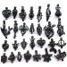 Dandan DIY Random 20pcs Black Bird Alloy Cage Mermaid Owl Heart Diffuser Locket Perfume Essential Oil Aromatherapy Diffuser Charms Pendant Craft Diffusion Ball (Random 20pcs Black Color) - Buy Online on GoSupps.com