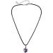Silay Lian Xue Heart Trailer Necklace - Glass Crystal & Black Leather Choker for Women | Simple Colorful Gift & Christmas Decoration - Buy Online on GoSupps.com