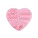 POPETPOP Brush Washing Mat Makeup Brush Cleaner Mat Brush Cleaning Pad Makeup Brush Cleaning Tool Love Scrub 8X8.5cm Pink