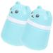 SUPVOX Makeup Sponge Makeup Sponge Bath Sponge 2Pcs Cartoon Bear Baby Powder Bottles Creative Talcum Body Powder Case Empty Powder Puff Box Makeup Sponge Bath Sponge Bath Sponge