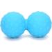 Double Massage Balls for Myofascial Relaxation | Peanut-Shaped Lacrosse Roller for Back Neck Foot & Shoulder - Blue - Buy Online on GoSupps.com