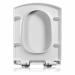 Square Toilet Seat Soft Close with Easy Quick Release Top Fix Adjustable Hinges Easy Installation White 34.5 43CM (13.58"X16.92") 03B Little Surprise 03A