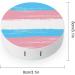 Transgender Flag Contact Lens Case - Portable Round Travel Kit with Mirror for Daily Use - Buy Online on GoSupps.com