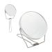 Mini 360 Aluminum Frame Silver Vanity Mirror with Stand - Ideal for Office, Dormitory, Women and Men - Buy Online on GoSupps.com