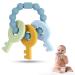 Vicloon Baby Teething Toys Silicone Teether Toy Baby Teether Toys Teether Chew Toy BPA-Free Baby Teether Baby Chew Soothing Infant Teething Ring for Babies Boys Girls Shower Gifts (Blue)